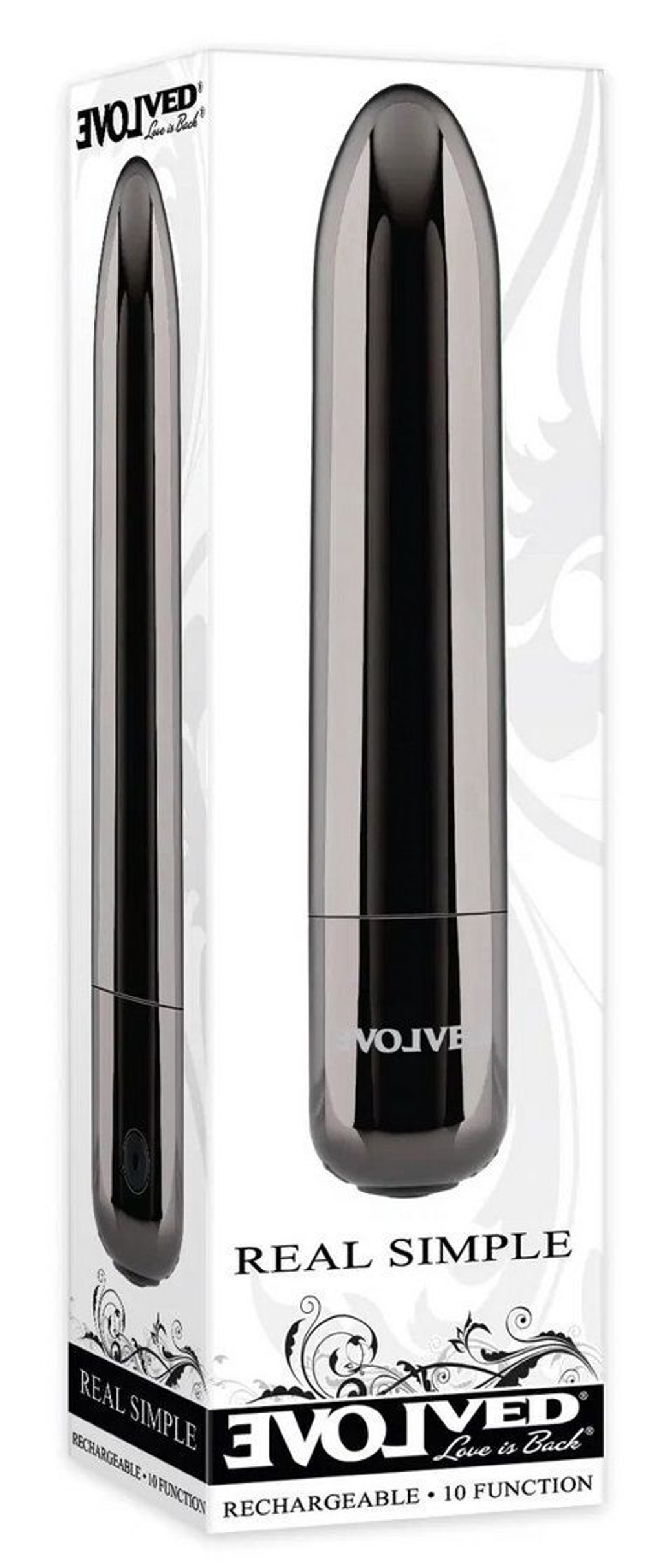 Черная вибропуля Real Simple - 10 см.