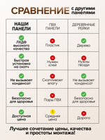 Декоративные панели для стен Шахматы, Табачный дуб и Белый лак