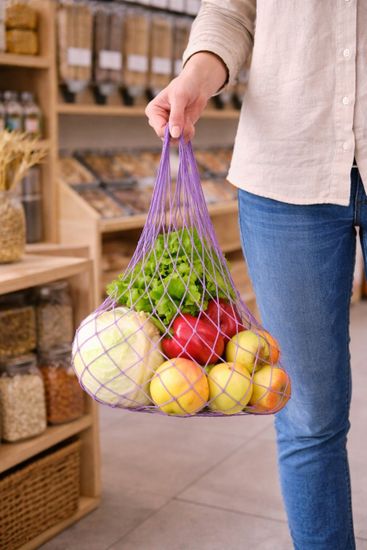 Авоська XL (12 литров), сиреневая