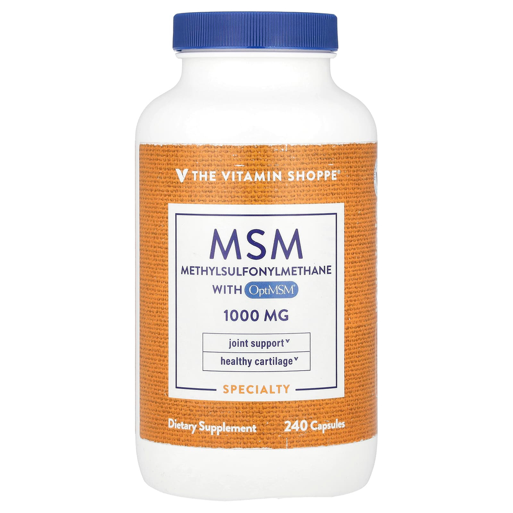 The Vitamin Shoppe, МСМ с OptiMSM®, 1000 мг, 240 капсул