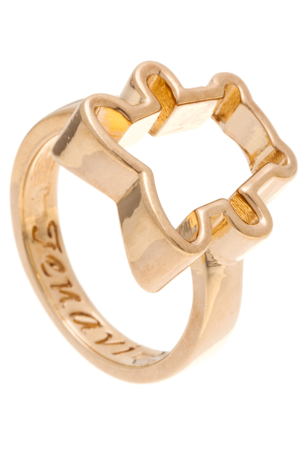 "Япанго" кольцо в золотом покрытии из коллекции "Gammi" от Jenavi