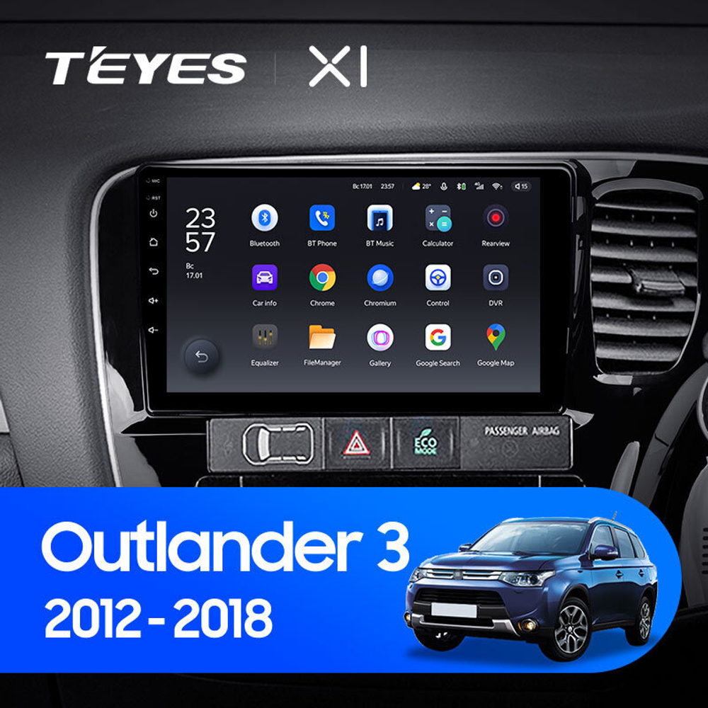 Teyes X1 10" для Mitsubishi Outlander 2012-2018 (прав)