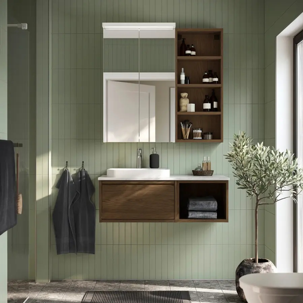 Открытый шкаф - IKEA HAGAÅN/HAGAAN/ХАГАОН ИКЕА, 40х48х33 см, темно-коричневый