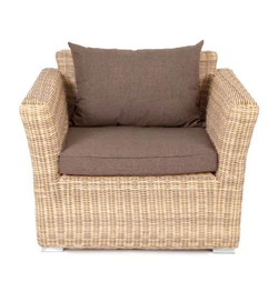 "Капучино" кресло из искусственного ротанга, цвет соломенный