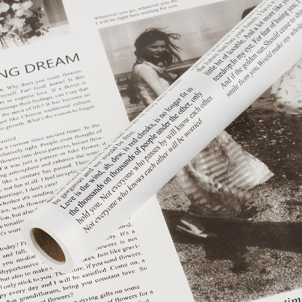 Пленка матовая "Flowers Style" 57смx10м (Белый)