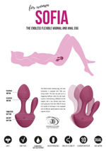 Розовый анально-вагинальный вибратор Sofia - 13 см. (Цвет: розовый)