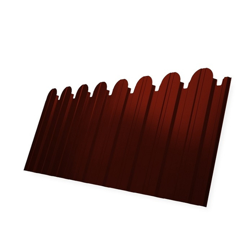 Профнастил С10 Grand Line Optima Satin 0,5 мм фигурный RAL 3009 оксид красный