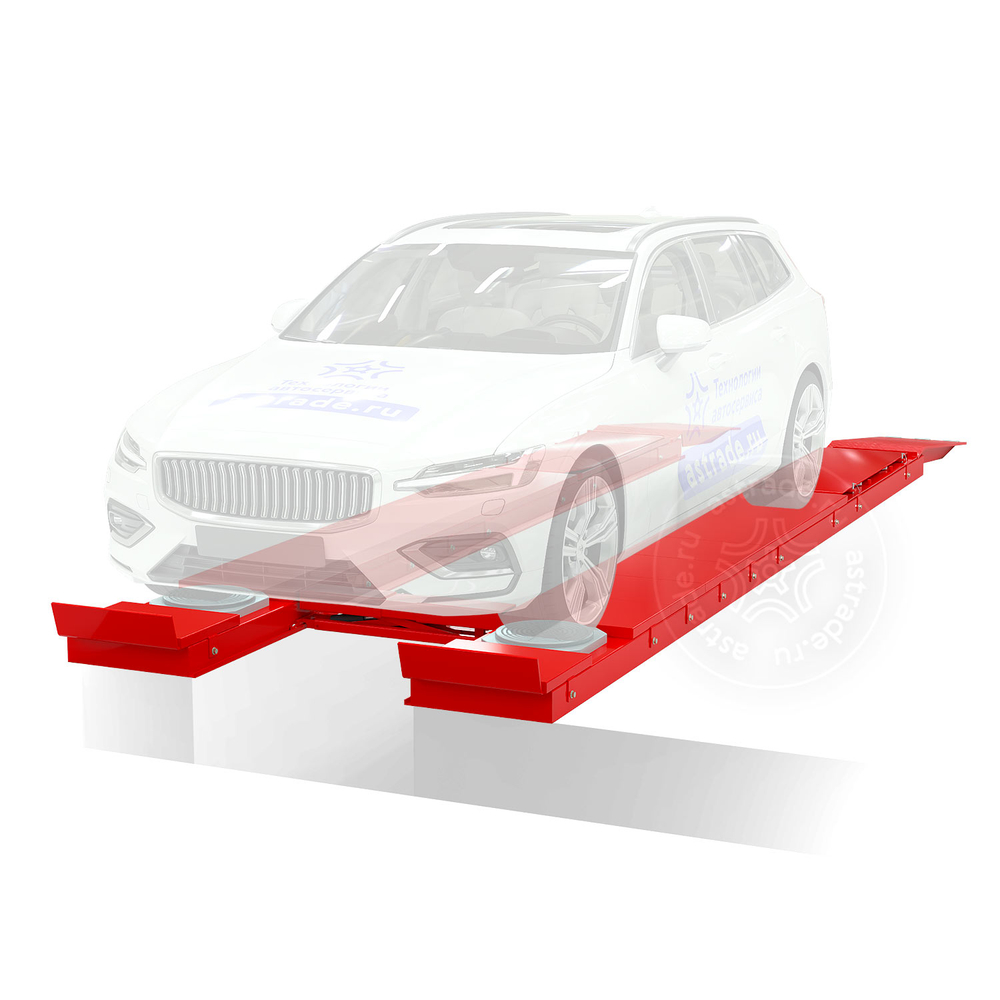 Ямные пути LAUNCH 55WF с траверсой 2.7 т. (красные)