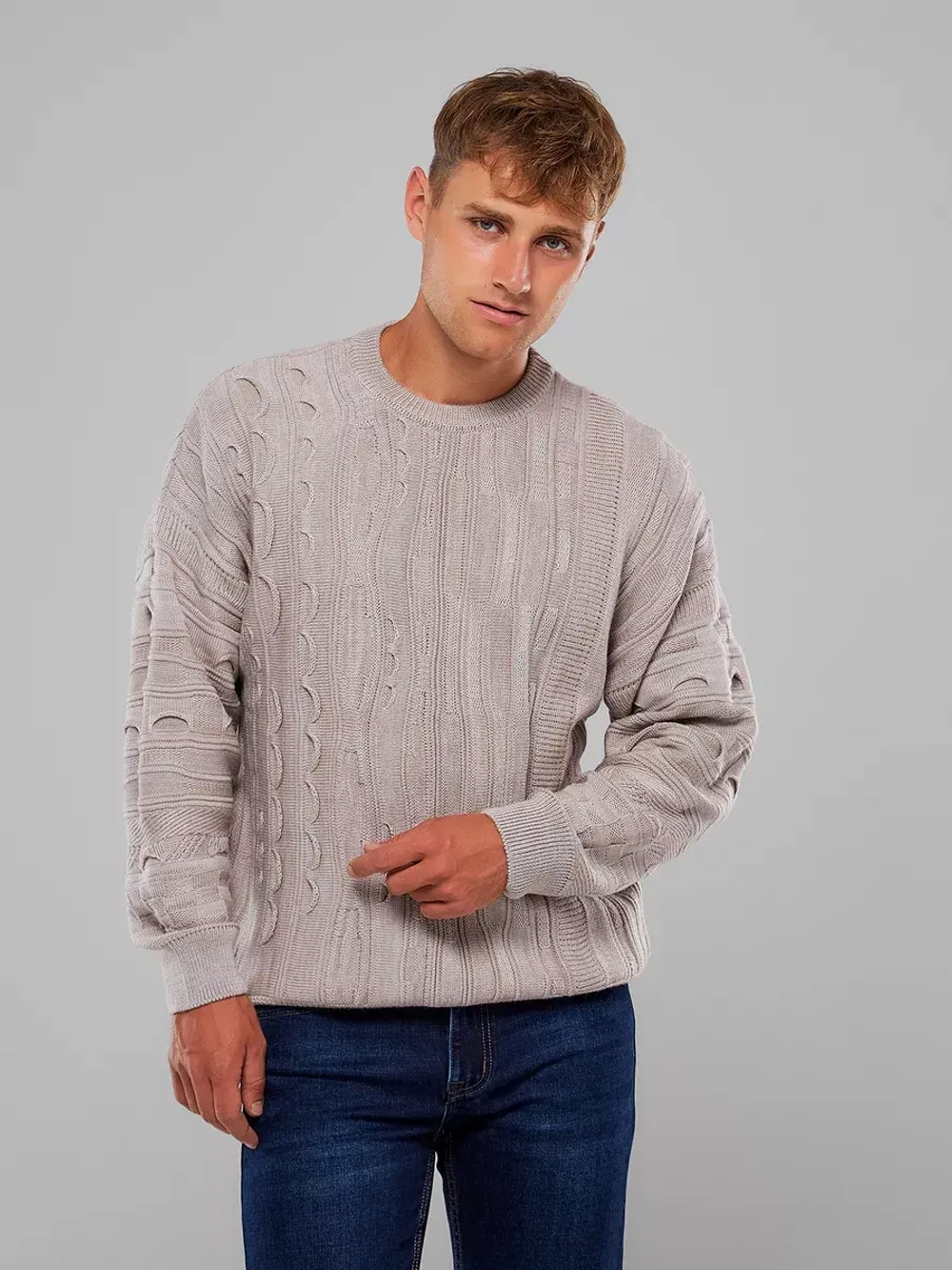 Джемпер с декоративным эффектом