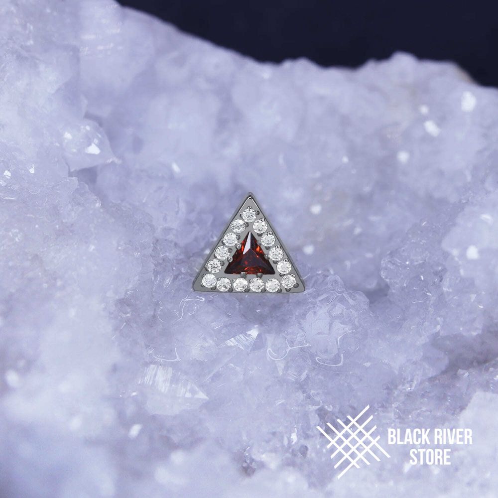 Shine Triangle Red &amp; Crystal