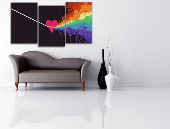 Модульная картина "Сердечные краски"