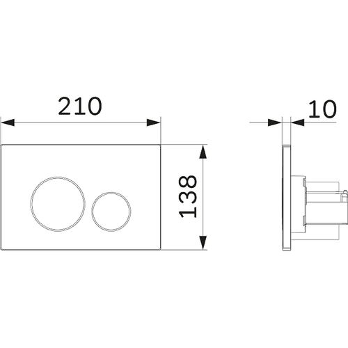 Клавиша смыва AM.PM Pro L I049001 Белая глянцевая