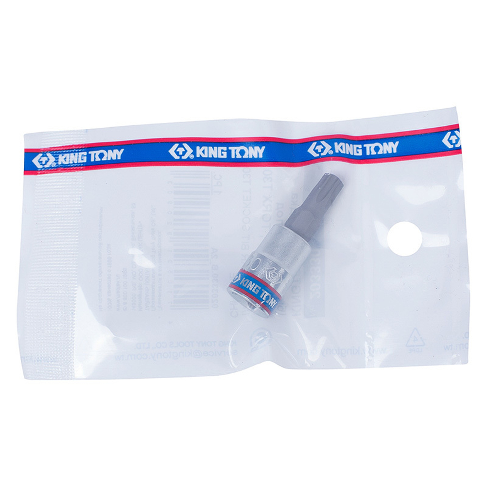 KING TONY (203330) Насадка (бита) торцевая 1/4", L = 37 мм, TORX, T30