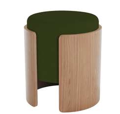 Пуф Lagom (зеленый, натуральный дуб)