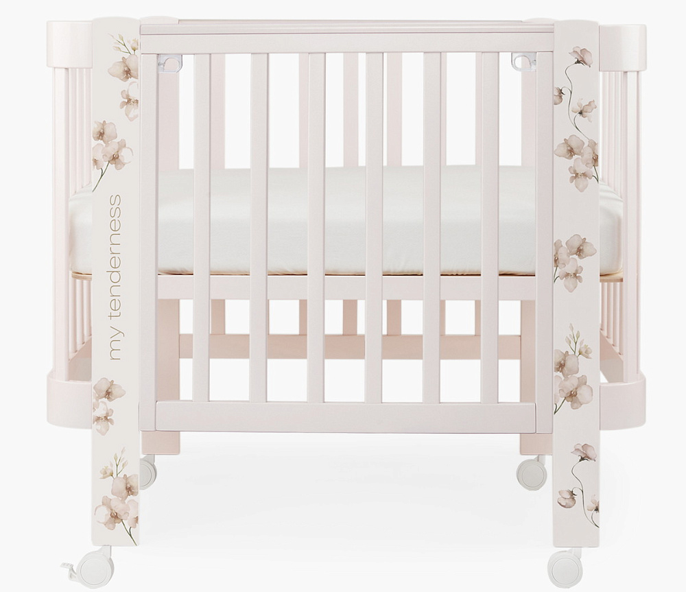 Детская кроватка-трансформер Happy baby Mommy Love в комплекте с расширением 160х70 pink