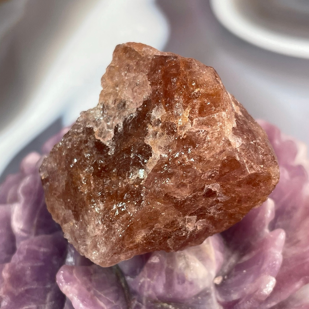 34903 Клубничный кварц необработанный 41мм