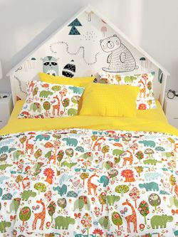 Пододеяльник Сказка "Зоосад/Солнышко" евро 200х215 см на молнии , перкаль