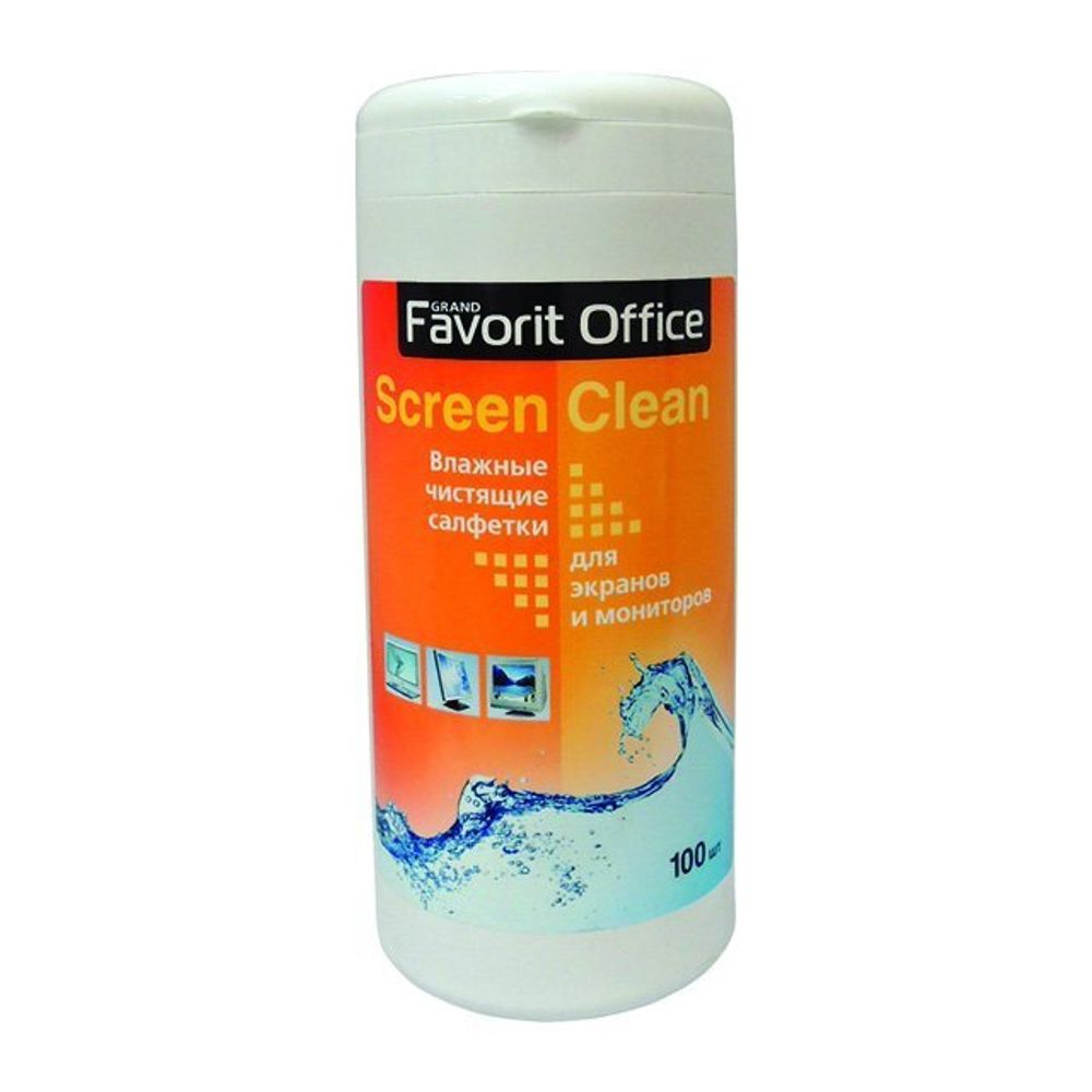 Favorit Office F130001 Screen Clean д/ ЖК и др. экранов влажные Салфетки