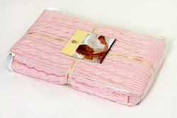 Элитный плед детский Imperio 36 розовый от Luxberry упаковка