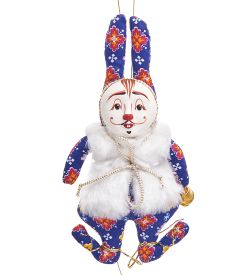 РусКукла RK-460/1 Кукла подвесная «Кролик в меховушке»