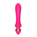 Розовый изогнутый вибромассажер Moon Vibrator - 21,1 см. (Цвет: розовый)