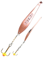 Блесна вертикальная зимняя Lucky John S-3-Z с цепочкой и тройником (55мм, 7гр)