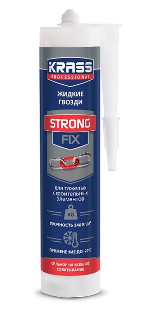 Клей жидкие гвозди  KRASS StrongFix д/тяжелых элементов 300мл  (аналог жидк.гв. НЕОПРЕНОВЫХ)