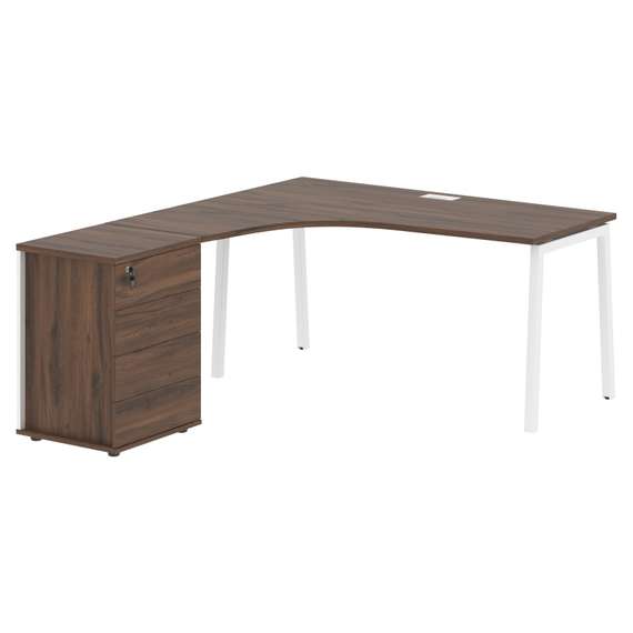 Стол эргономичный с тумбой ELCET 1518(L)  1560х1880х750 EDIS