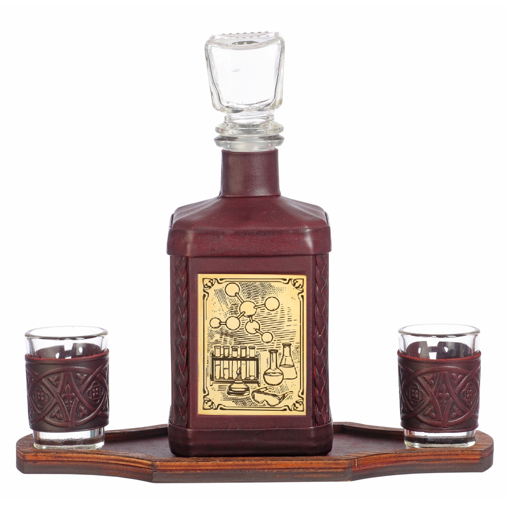 Графин «Химику-3» с накладкой покрытой золотом 999 пробы