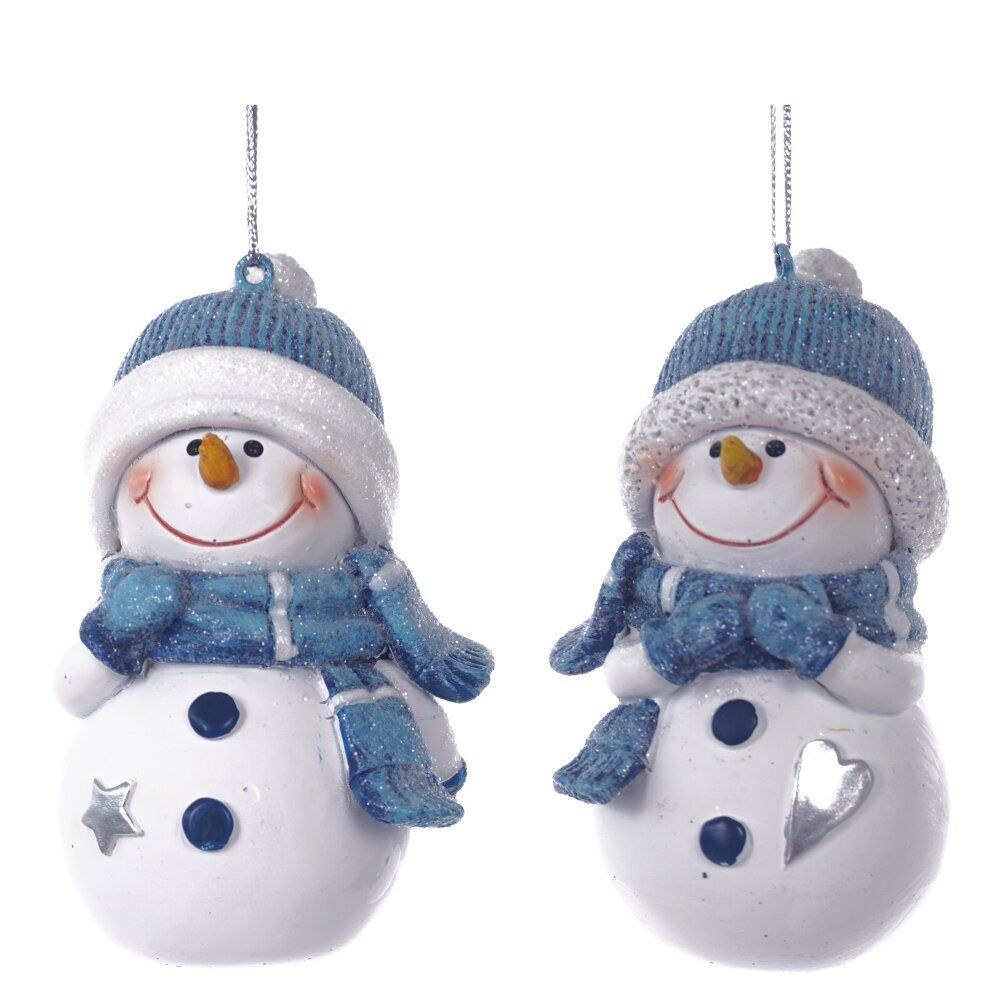 GAEM Фигурка декоративная подвесная "Снеговик", L5 W4,5 H8,5 см, 2в.