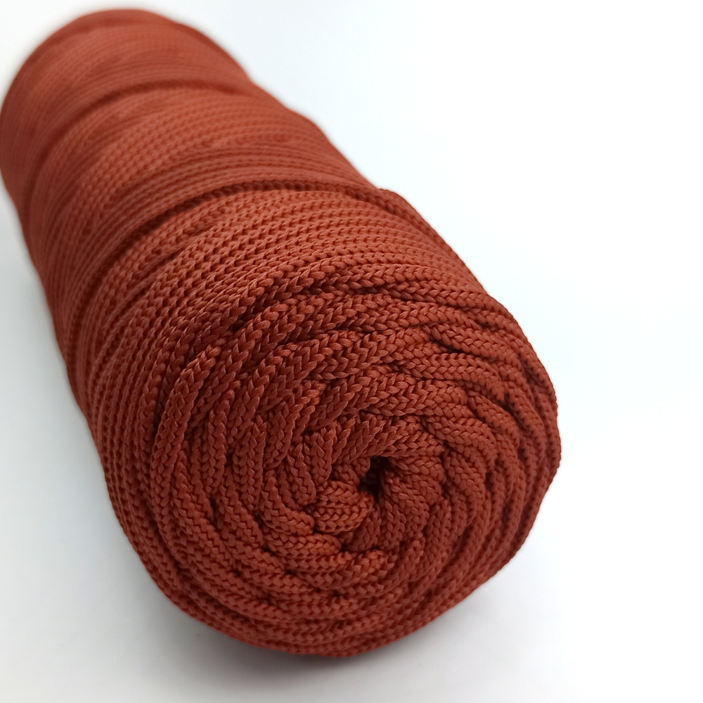 Полиэфирный шнур круглый 3 мм Терракот