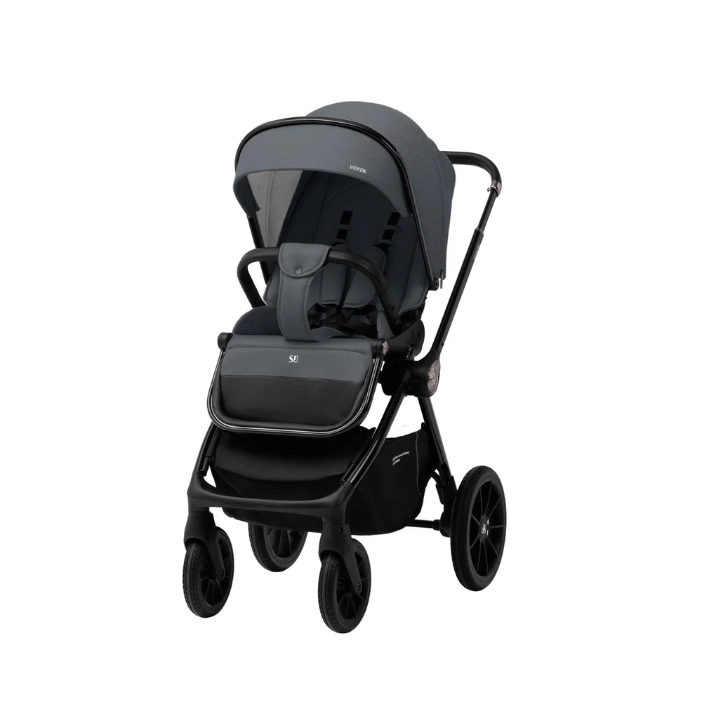 Коляска модульная 3в1 Sweet Baby Dark Grey (Black Crossy)