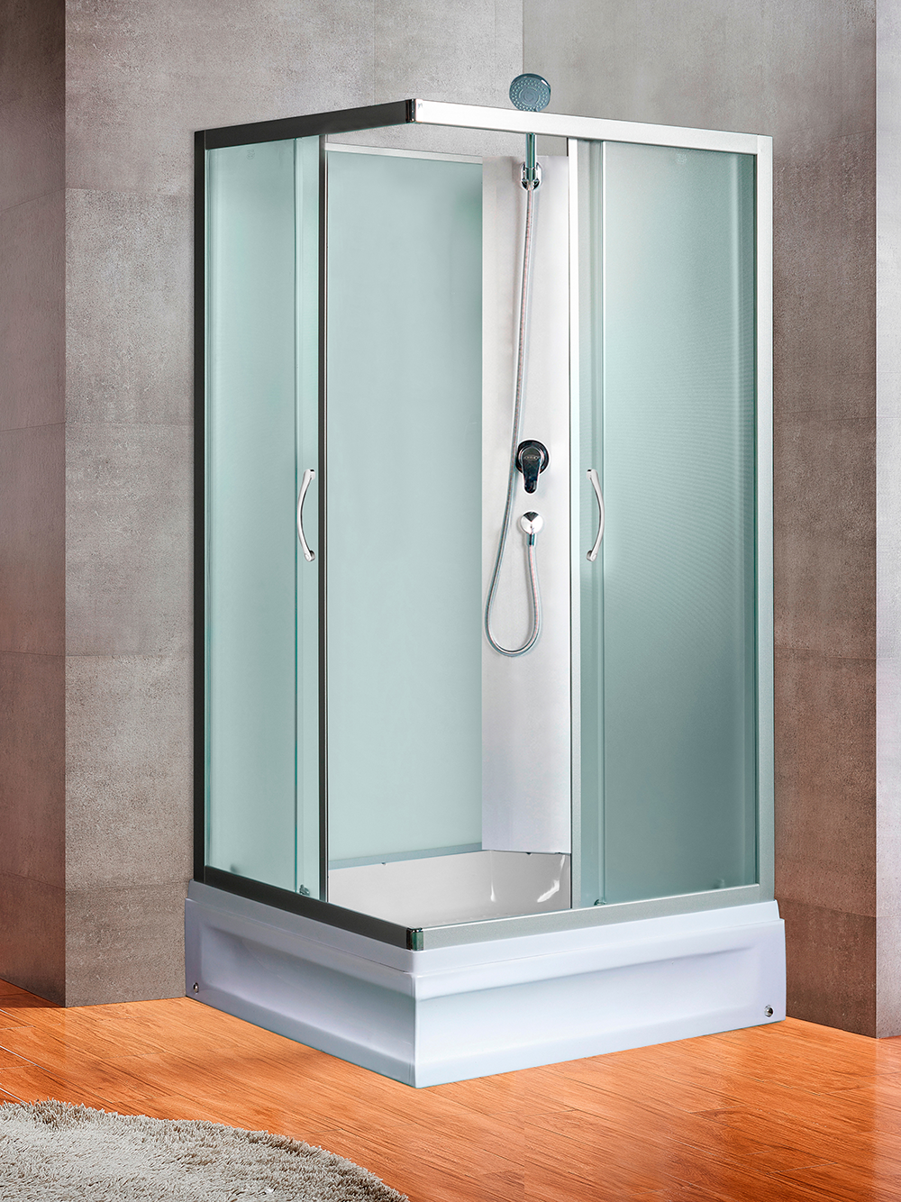 Душевая кабина RIVER QUADRO Б/К 120/80/24МТ 120x80x205 10000013643 Универсальная Прямоугольная