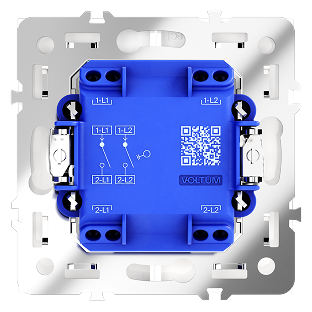 Выключатель встраиваемый двухклавишный 10А, (кашемир) Voltum S70 VLS020103