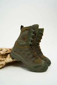 Ботинки тактические треккинговые берцы "Salomon" мох