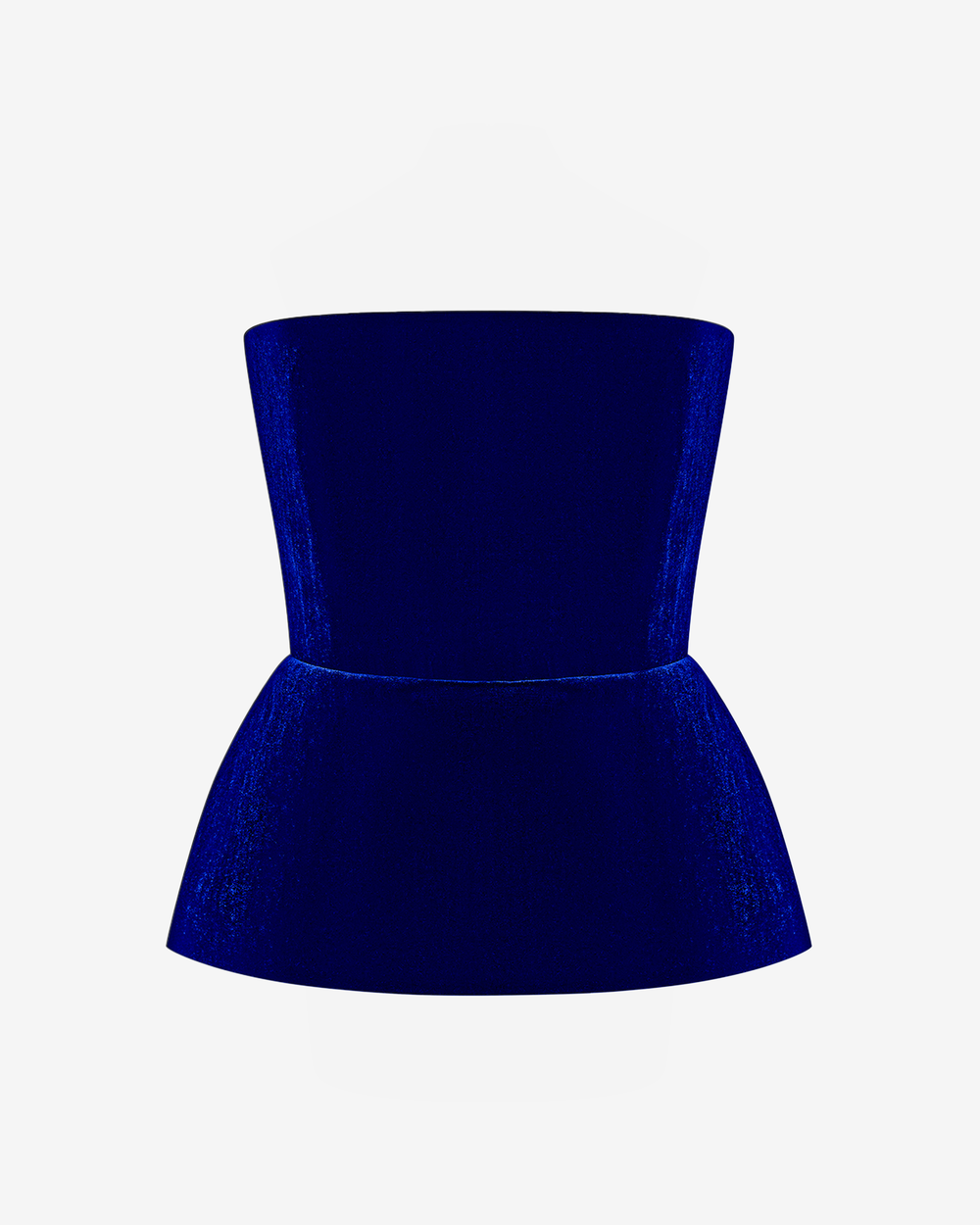 Топ корсетный из бархата с баской
