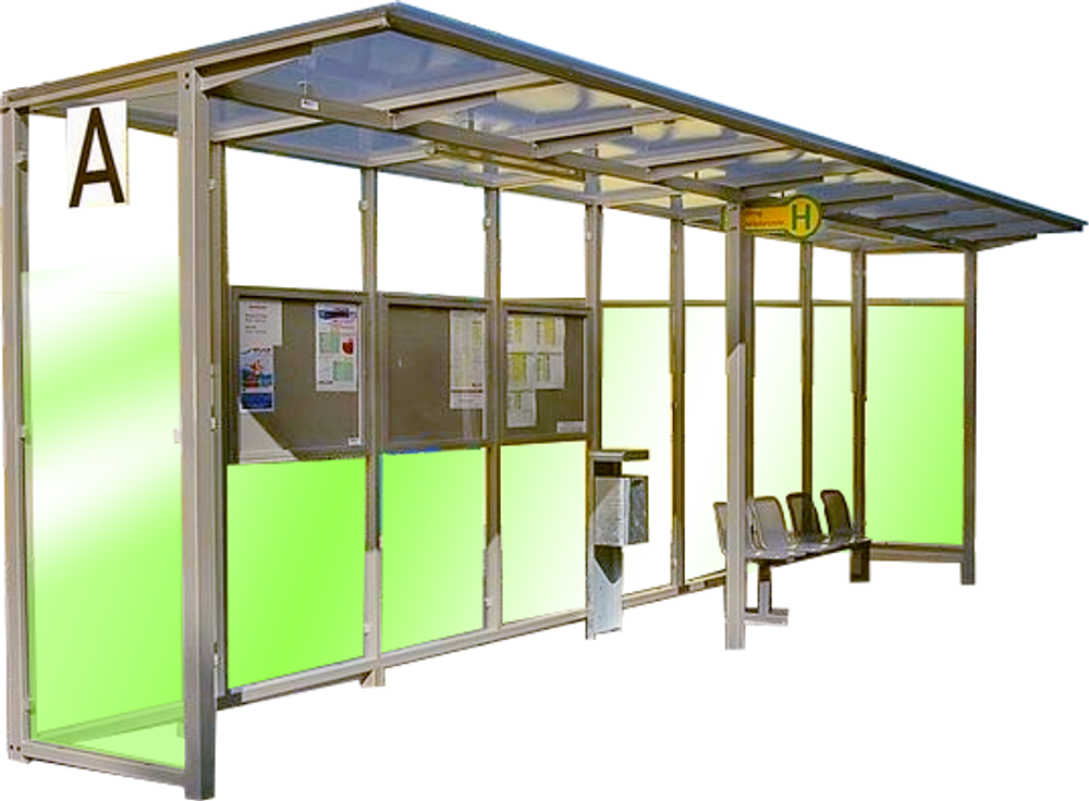 Остановочный павильон А-51 сотовый поликарбонат