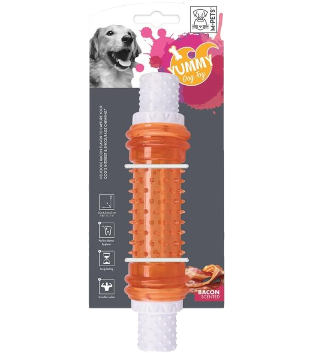 Игрушка для собак ЯММИ Палка, вкус бекона, нейлон 20x4,5x4,5см MPets 10635499