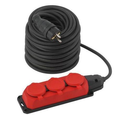Удлинитель 3х40м с заземл. IP44 UK-3e-3x1.5-40m-IP44(KG) каучук КГ 3х1.5 Эра Б0057583