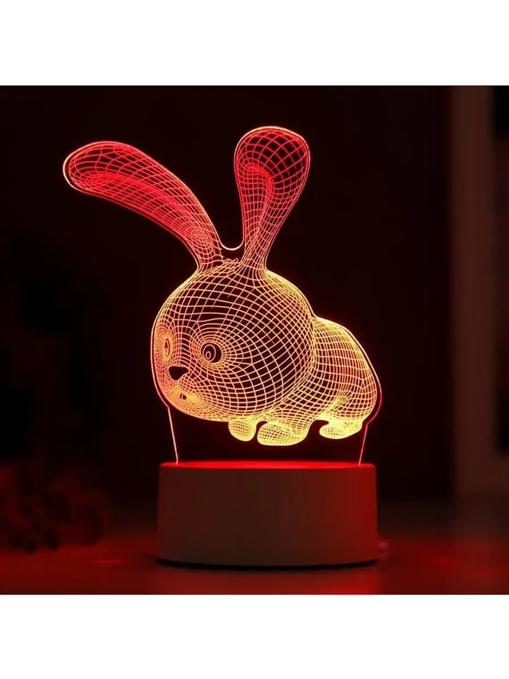 Светильник «Кролик» LED RGB от сети 9.5×14×19 см RISALUX