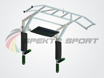 Турник-брусья-пресс Прометей разборный с доп. хватами цв. белый