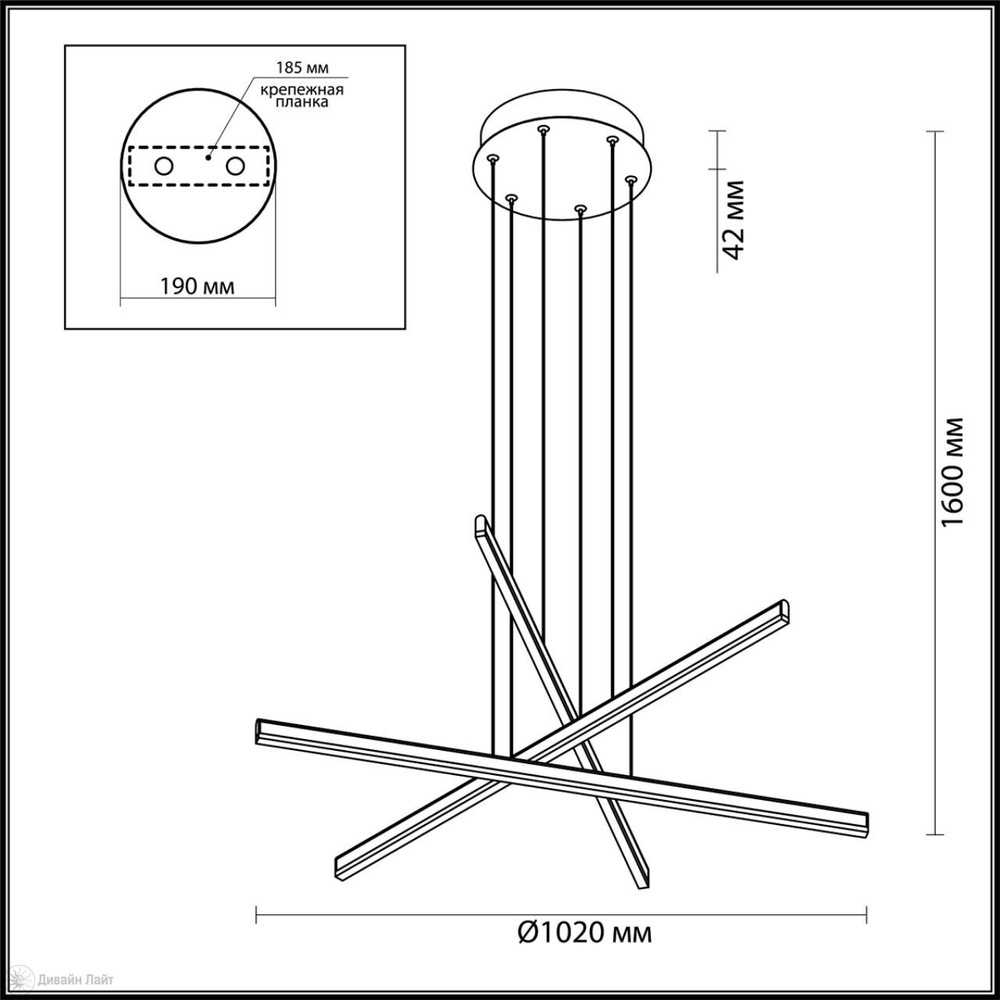 Подвесной светильник Odeon Light Rudy 3890/48L