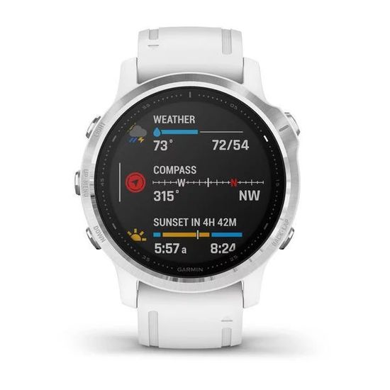 Смарт часы Garmin Fenix 6S - белый с белым ремешком 010-02159-00