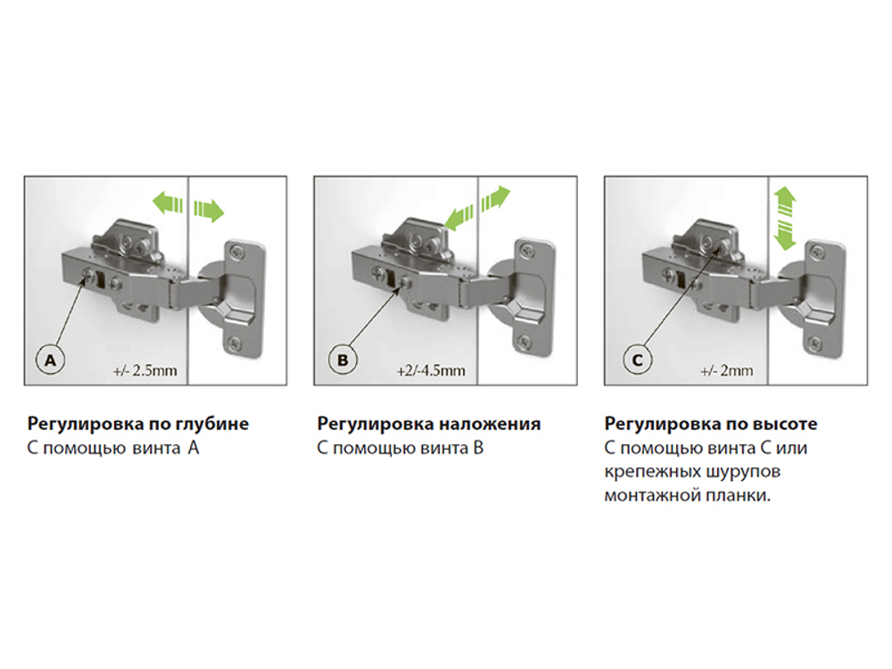 Петля накладная 105* с доводчиком LID и c отв пл
