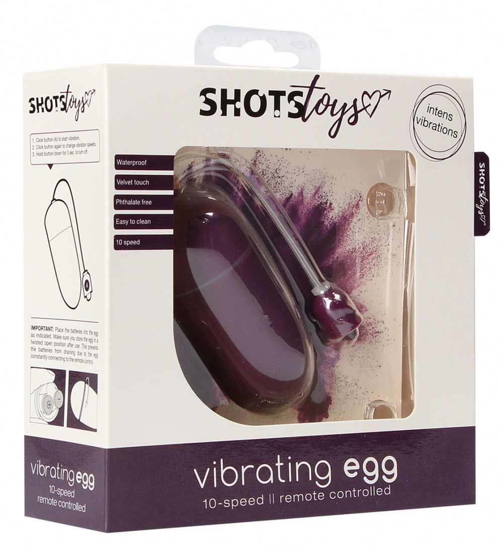 Фиолетовое гладкое виброяйцо Vibrating Egg - 8 см.