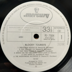 Винтажная виниловая пластинка LP 10cc Bloody Tourists (Japan 1978) (No Obi) (Promo)