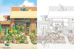 To travel the four seasons of Korea with 2 cats. Coloring book