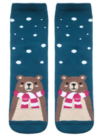 Махровые женские носки Лапландия с мишками (Размер: 23) (Цвет: темно-бирюзовый)