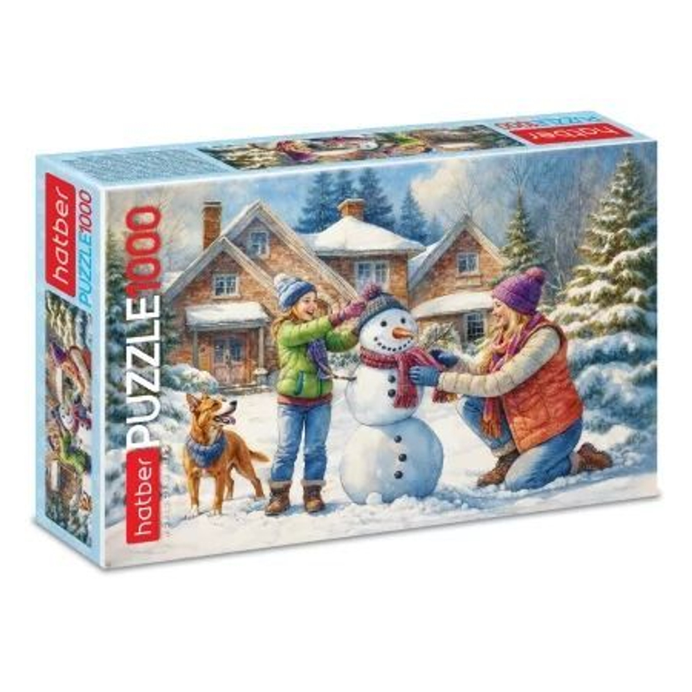 Пазлы 1000 элементов 680*480мм. "Снеговичок"