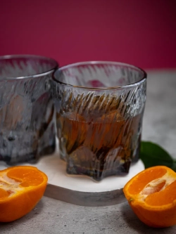 Стаканы для виски, 6 шт. Черный лед, 260 мл.